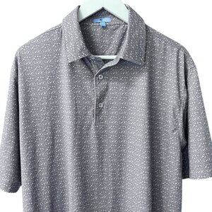 Genteal Football Tailgate Print Golf Performance Polo Shirt Men's XL